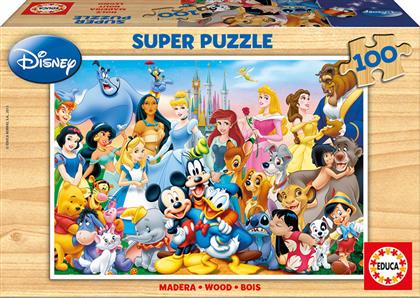 Ξύλινο Παιδικό Puzzle The Wonderful World of Disney 100pcs για 6+ Ετών Educa