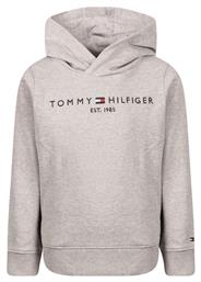 Fleece Παιδικό Φούτερ με Κουκούλα και Τσέπες Γκρι Essential Tommy Hilfiger