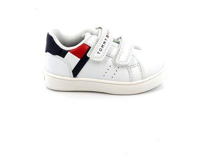 Παιδικά Sneakers Cut με Σκρατς Λευκά Tommy Hilfiger