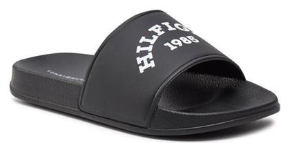 Παιδικές Σαγιονάρες Slides Μαύρες Logo Pool Tommy Hilfiger