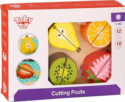 Tooky Toys Φρούτα & Δίσκος Κοπής από Ξύλο για 1+ Ετών από το GreekBooks