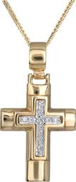 Βαπτιστικοί Σταυροί με Αλυσίδα Γυναικείος σταυρός Κ9 C012500 012500C Γυναικείο Χρυσός 9 Καράτια από το Kosmima24