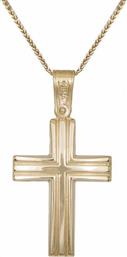 Βαπτιστικοί Σταυροί με Αλυσίδα Βαπτιστικός σταυρός για αγοράκι Κ9 με αλυσίδα 033704C 033704C Ανδρικό Χρυσός 9 Καράτια από το Kosmima24