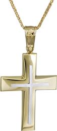 Βαπτιστικοί Σταυροί με Αλυσίδα Βαπτιστικός σταυρός με αλυσίδα Κ14 C022296 022296C Ανδρικό Χρυσός 14 Καράτια από το Kosmima24