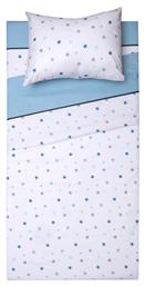 Πάπλωμα Κούνιας Βαμβακερό Γαλάζιο 120x160cm Viopros