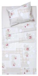 Σετ Βρεφική Παπλωματοθήκη με Μαξιλαροθήκη Μπεζ 120x160εκ. Viopros