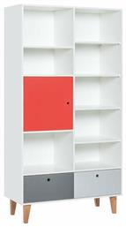 Βιβλιοθήκη Concept Plus Κόκκινη 105x45x201.3cm