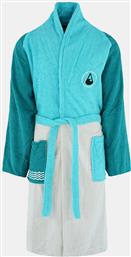 Bathrobe Tres Unisex Μπουρνούζι WH45-TRES Turquoise – creme - petrol Wave Hawaii από το Cosmossport