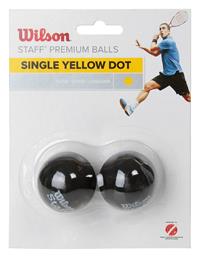 Staff Single Yellow Dot Μπαλάκια Squash 2τμχ Wilson από το MybrandShoes