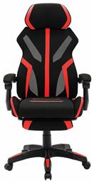 Woodwell BF9000 Υφασμάτινη Καρέκλα Gaming με Υποπόδιο Μαύρο/Κόκκινο από το Esmarket