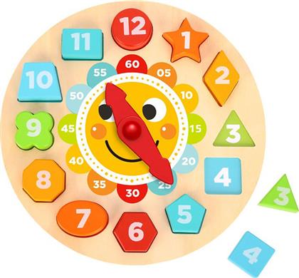 Ξύλινο Παιδικό Puzzle Σφηνώματα Ρολόι 13pcs για 3+ Ετών Tooky Toys