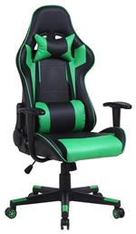 Zita Plus A6250 Καρέκλα Gaming Δερματίνης Μαυρο/Πράσινο