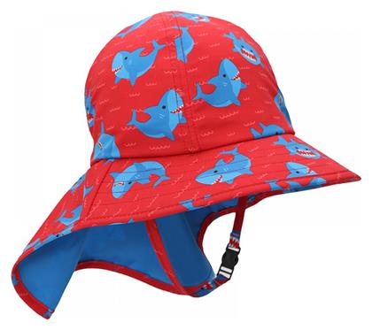 Zoocchini Παιδικό Καπέλο Υφασμάτινο Αντηλιακό Shark Κόκκινο από το Spitishop