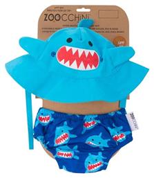 Παιδικό Μαγιό Πάνα με Καπέλο Μπλε Zoocchini
